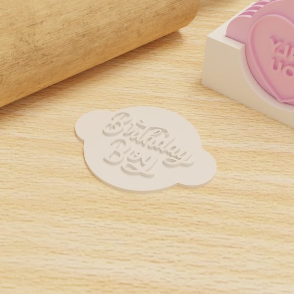 Happy Birthday Fondant Stamps – Mixed Pack of 6 (60mm) | Baking Embossers - Image 3